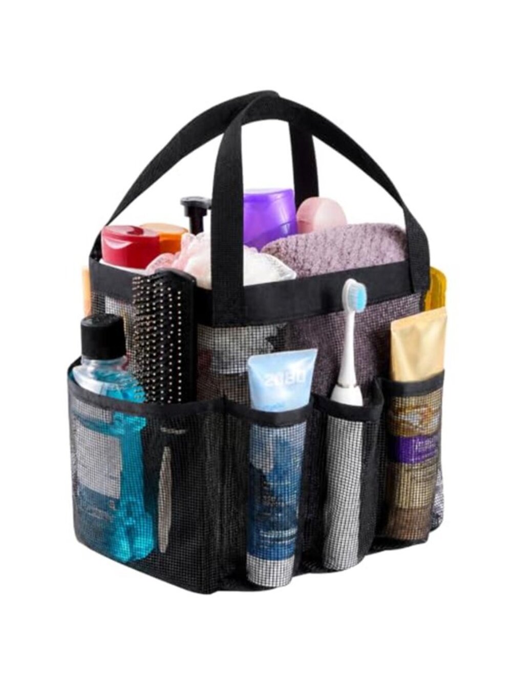 Portable Mesh Shower Caddy Hanging Organizer Tote Bag College Dorm Bathroom Gym